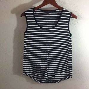 Banana Republic Black and White Striped Tank